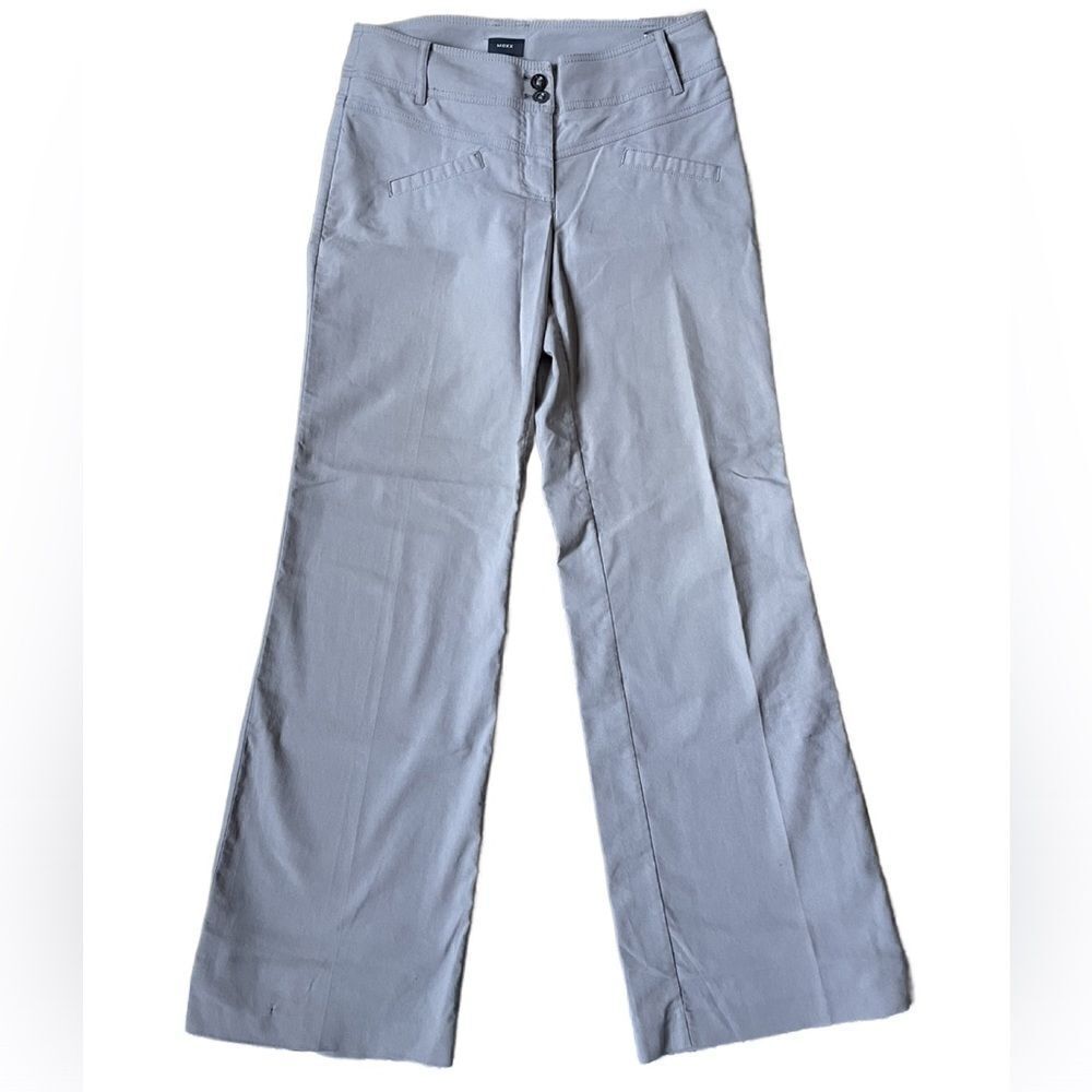 Mexx Cream Colored Wide Leg Khaki/Nylon Pants (Size: 28)
